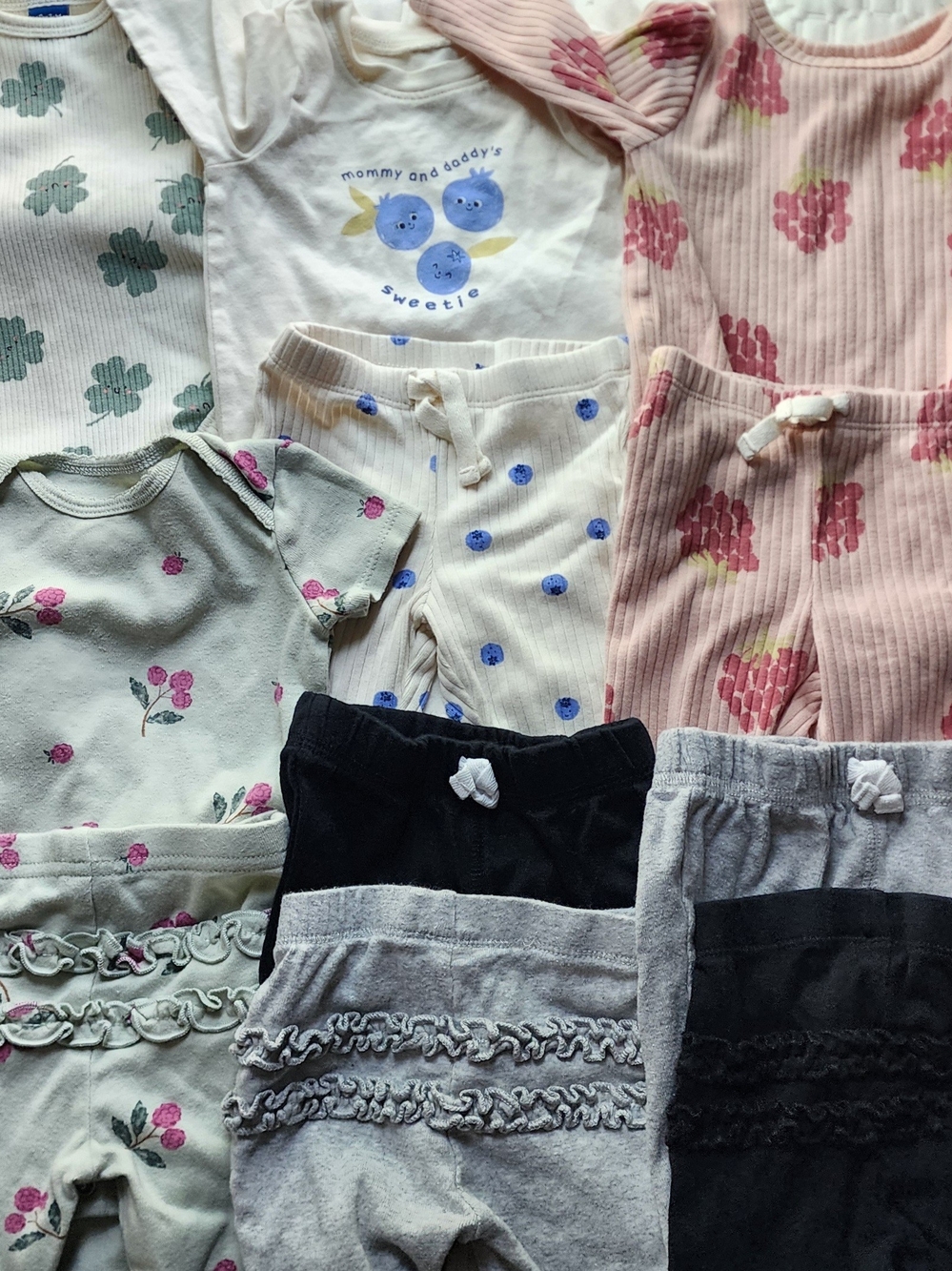 Carter's Baby Girl Outfits 0-3 - Assorted Pink, Cream, Gray, Blue Prints